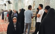 حضور پرشور مردم شیراز در شعبه امامزاده سید میرمحمد حرم مطهر