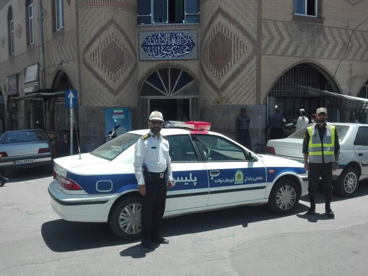 حضور پلیس راهور کردستان درتامین امنیت ترافیکی شعبه‌های اخذ رأی