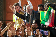 ایران، صدارتی امیدوار سعید جلیلی کا یزد میں جلسہ
