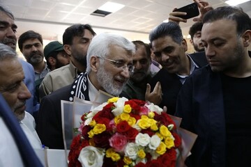 استقبال از سعید جلیلی در فرودگاه خرم آباد