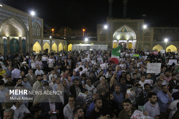 اجتماع هواداران دكتر سعيد جليلي در مسجد جامع شهر زنجان