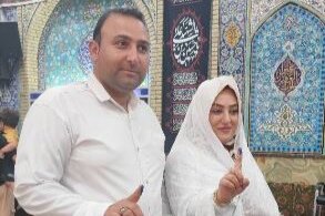 حضور زوج تازه عروس اهوازی پای صندوق رای