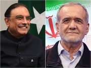 پاکستانی صدر زرداری کی ایرانی نومنتخب صدر کو مبارکباد