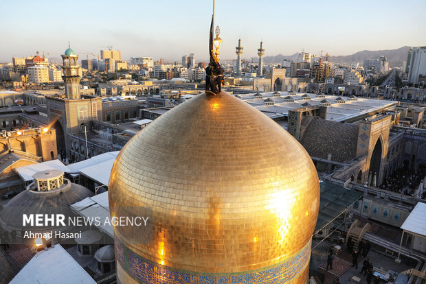 زیباترین تصاویر از گنبد و گلدسته های حرم مطهر امام رضا(ع)