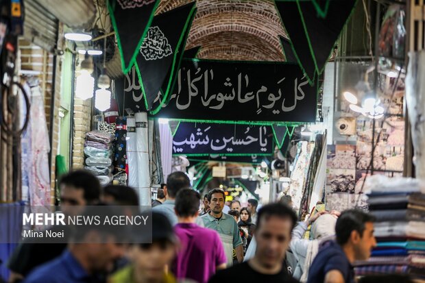 سیاه پوش شدن بازار تاریخی تبریز