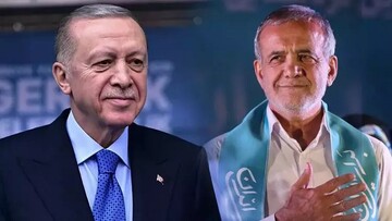 بزشكيان واردوغان يبحثات العلاقات الثنائية والقضايا الاقليمية والدولية