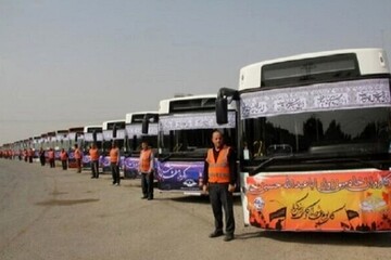 ۲۰۲ دستگاه اتوبوس در مرز چذابه خدمت رسانی می کنند