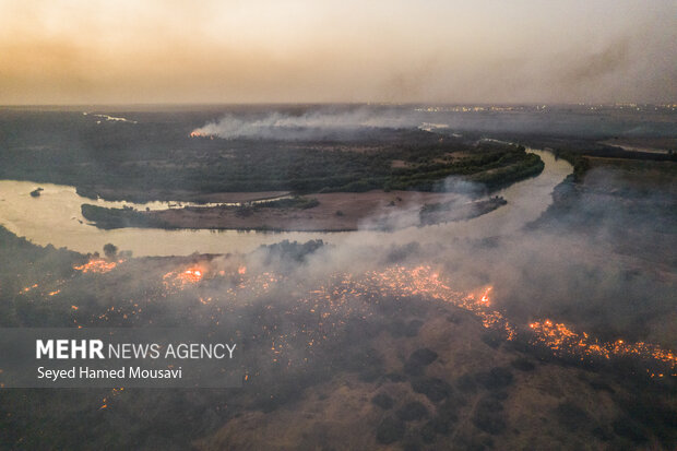 آتش‌سوزی پارک ملی کرخه