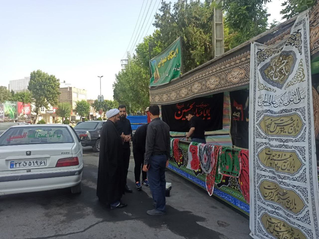 پشتنویسی صلواتی خودروها در کامیاران ویژه ماه محرم انجام شد