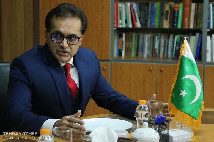 Pakistan's ambassador in Iran visits Tehran Times for talks, interview