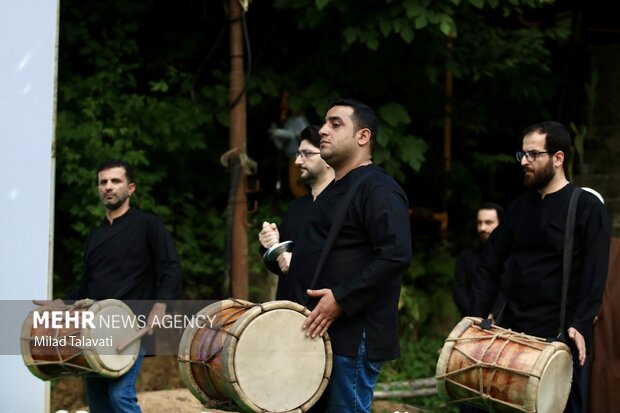 آیین دمام زنی محرم در قلعه رودخان فومن