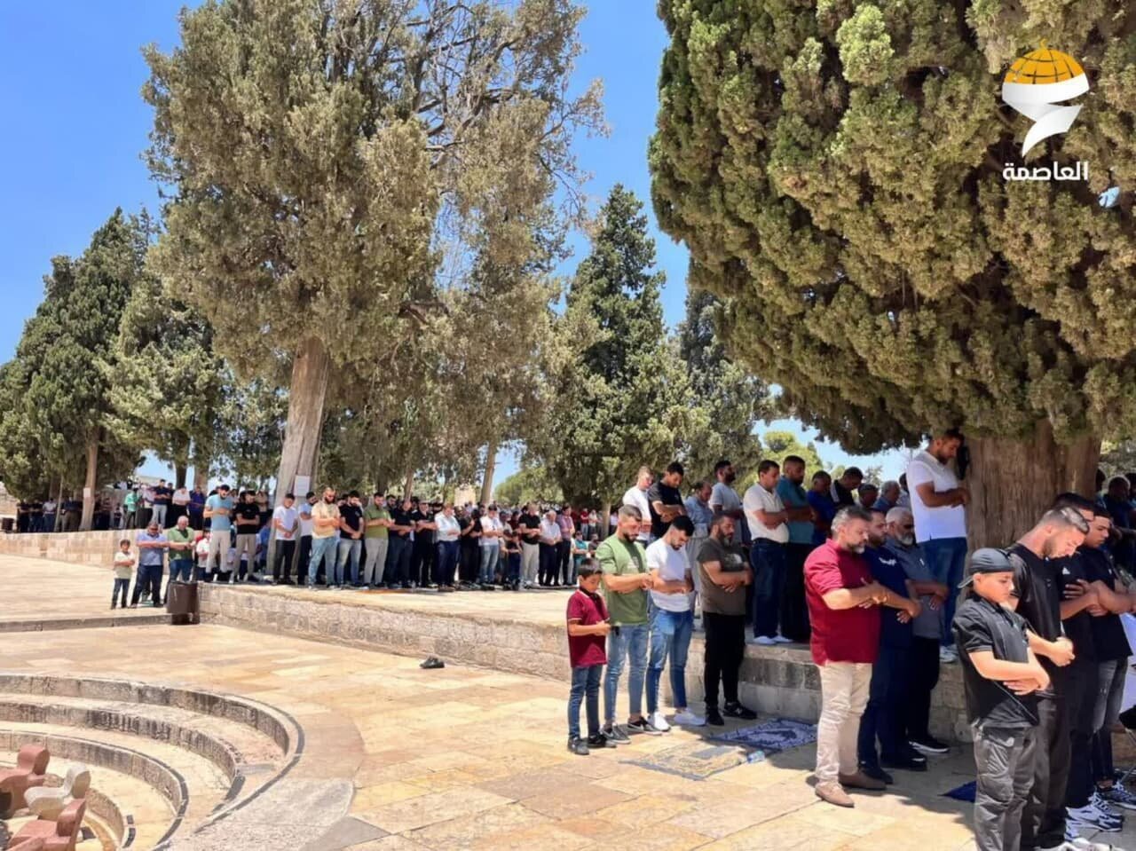 حضور ۳۵ هزار فلسطینی در نماز جمعه مسجدالاقصی