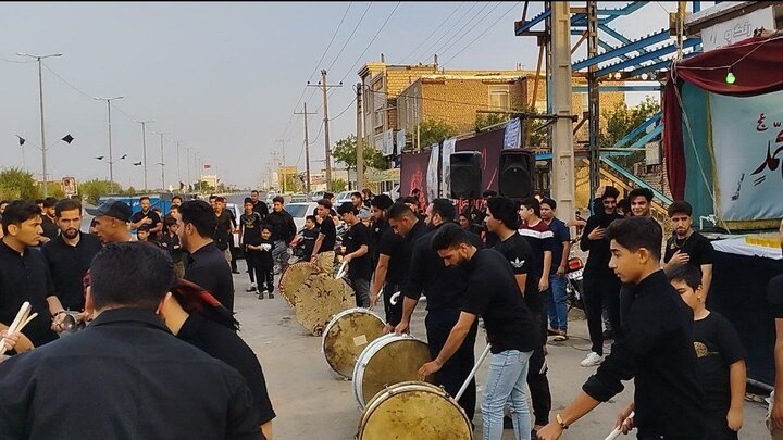 برگزاری مراسم عزاداری هیات فاطمیون شهر سلامی خواف