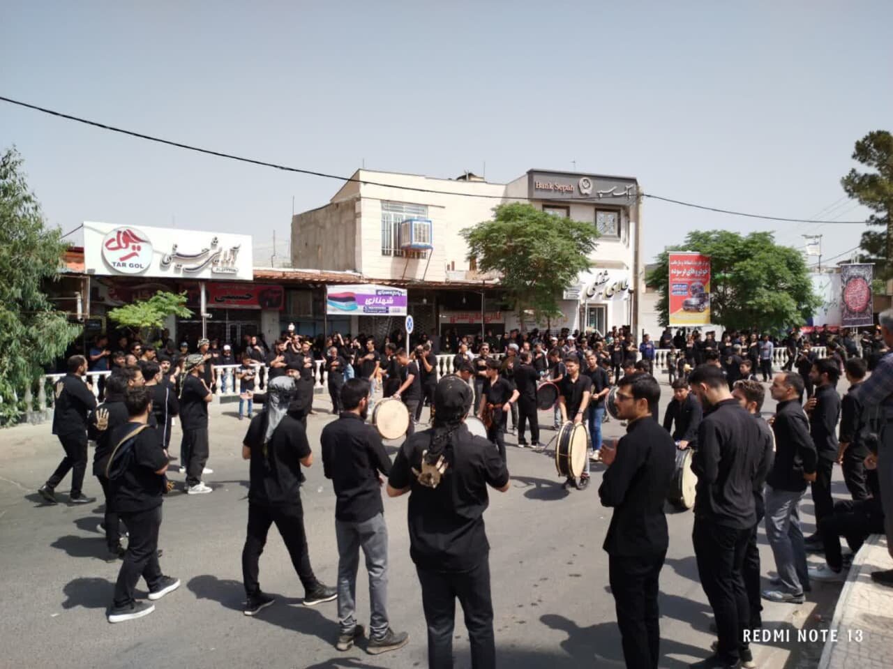 دسته روی عاشورایی عزاداران حسینی در بردسکن 