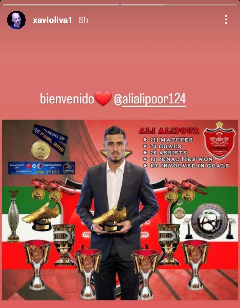 خوش آمدگویی مربی پرسپولیس به علیپور/ مهاجم سابق بازگشت