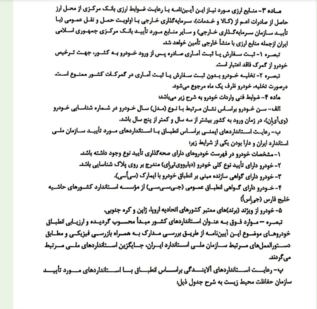 آیین نامه واردات خودروهای کارکرده منتشر شد+ شرایط