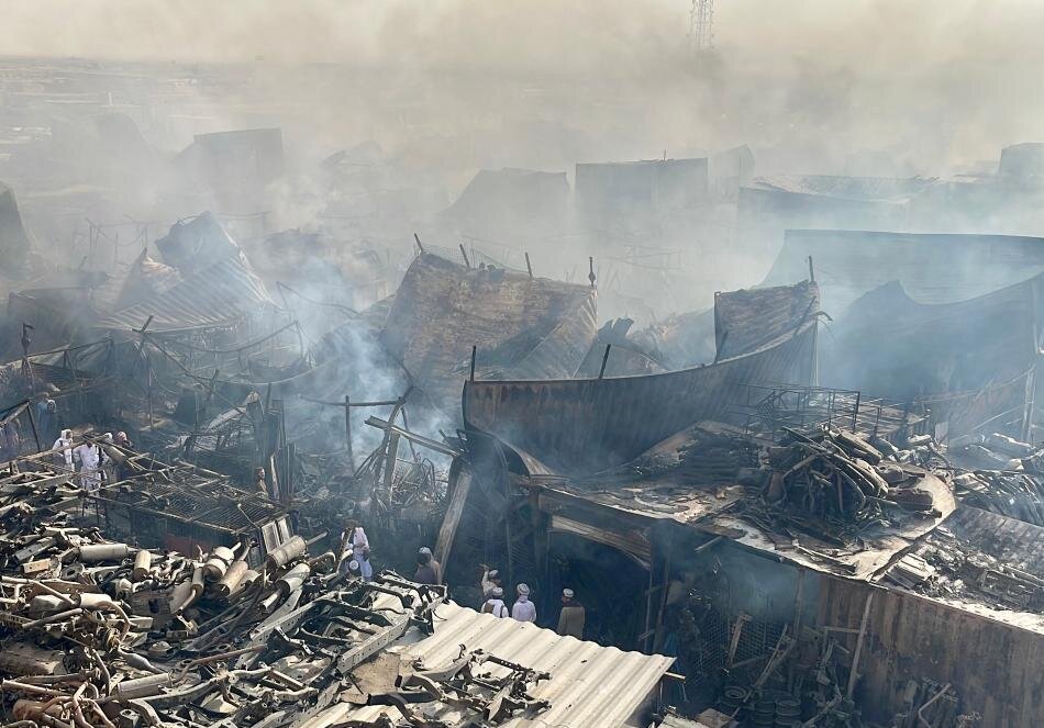 آتش گرفتن بازار در جنوب افغانستان