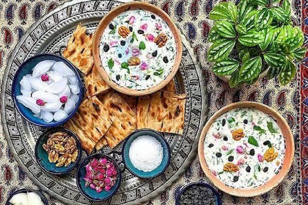 Abdoogh Khiar; Traditional refreshing cold soup for summer