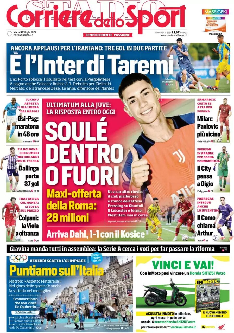 İtalyan basını: Taremi demek, İnter demek