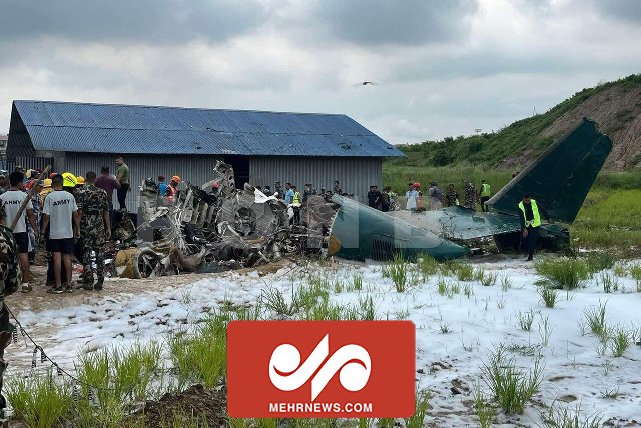 تصاویر کامل سقوط هواپیمای مسافربری در نپال