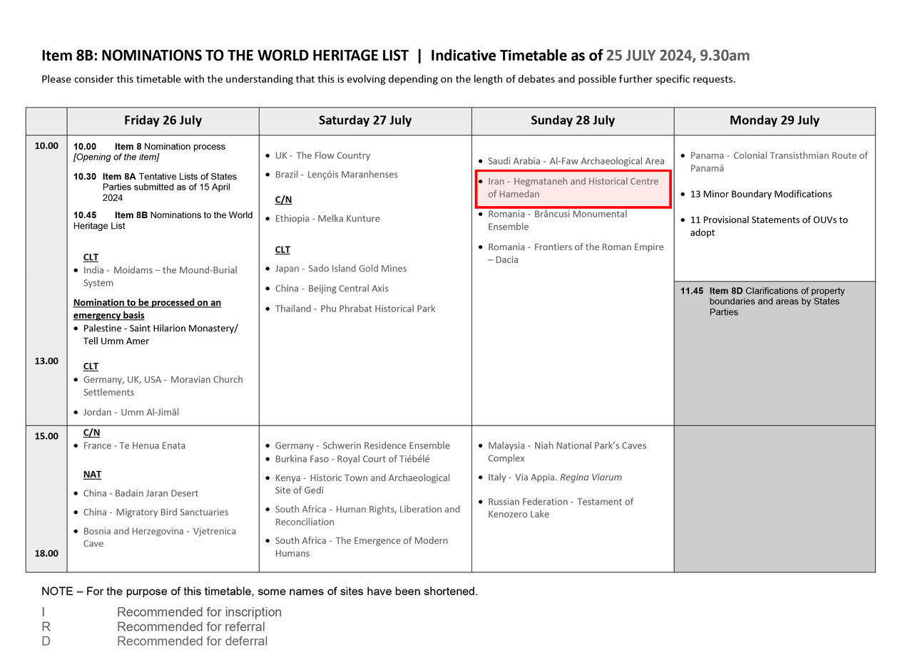 پرونده ثبت جهانی «هگمتانه» ۷ مرداد در دهلینو بررسی میشود