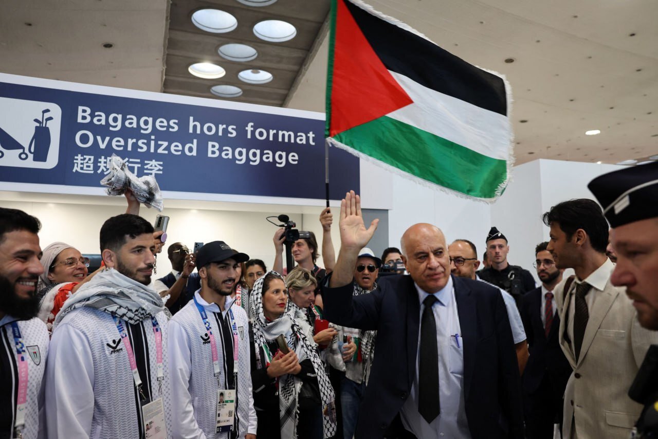 کاروان ورزشکاران فلسطین وارد فرانسه شد