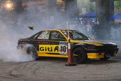 Car park drift competition in Tehran