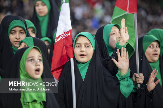 اجتماع مردمی دختران انقلاب در ورزشگاه آزادی