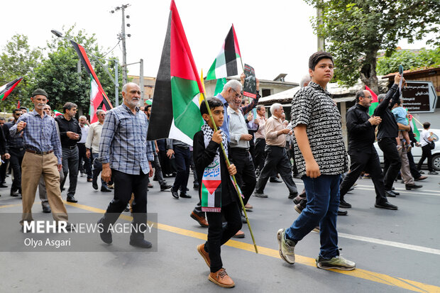 راهپیمایی مردم گرگان در حمایت از مردم فلسطین