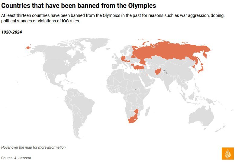 کشورهایی که از حضور در المپیک محروم شده اند/ از آلمان تا کویت