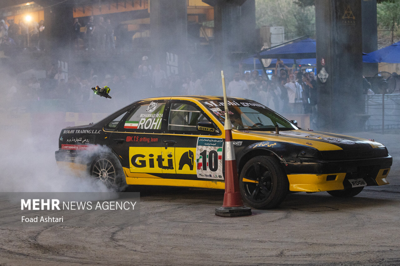 Car park drift competition in Tehran
