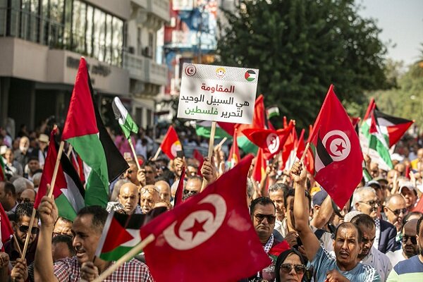 Tunus'ta Gazze'ye destek gösterisi düzenlendi