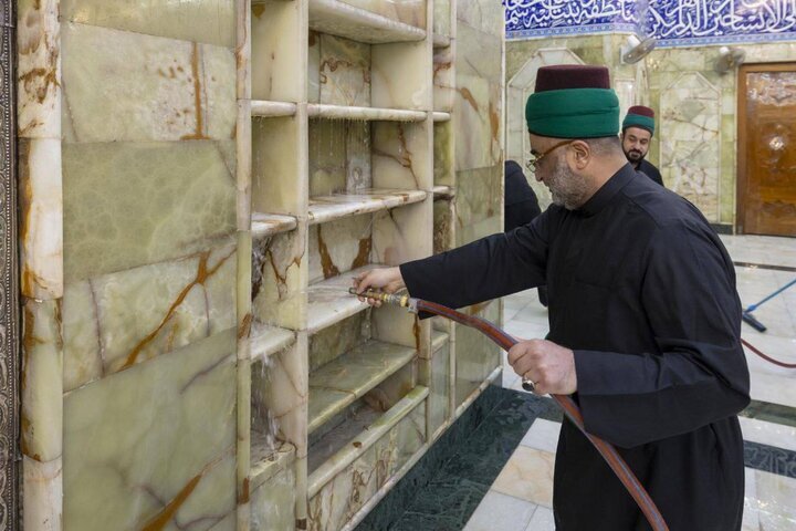 Hazrat Abbas holy shrine closed for washing (+photos)