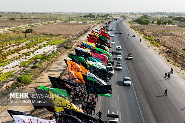 کاروان پیاده‌روی اربعین «عشاق الحسین رامشیر»