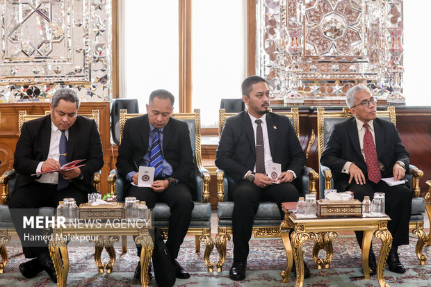 دیدار رئیس مجلس مالزی با محمدباقر قالیباف رئیس مجلس شورای اسلامی