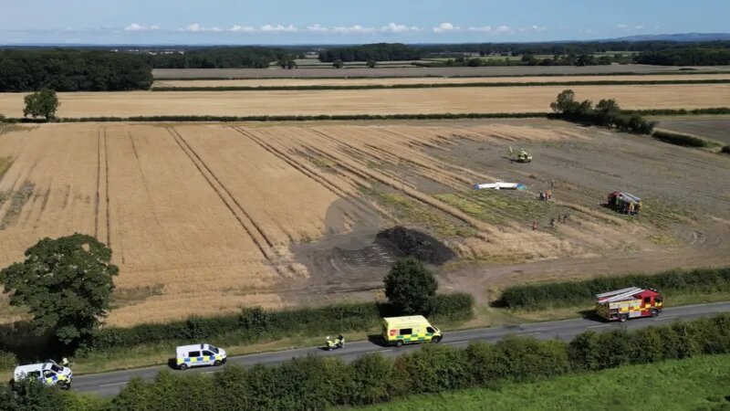 ۲ کشته در پی سقوط هواپیما در شمال انگلیس