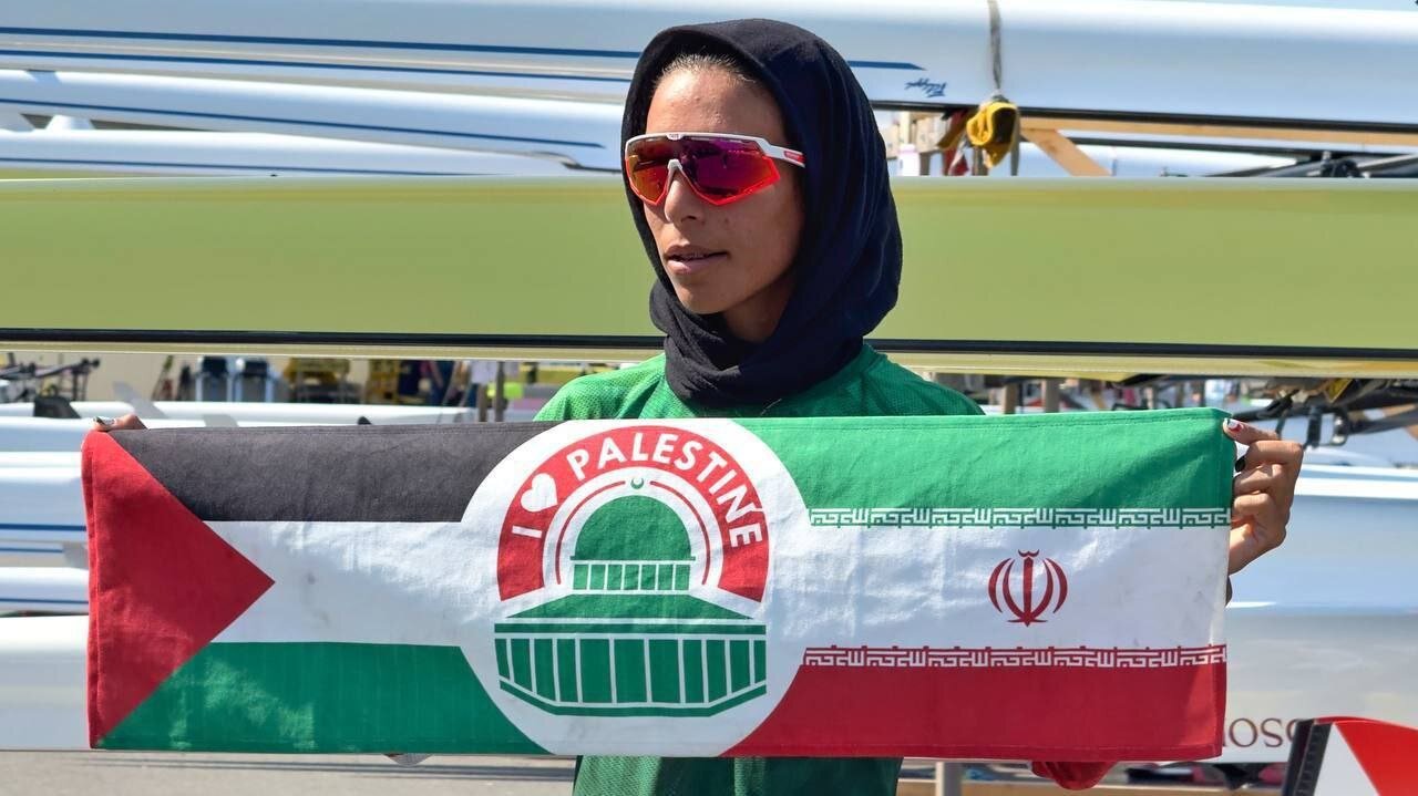 Iranian rower declares her support for Palestine in Olympics