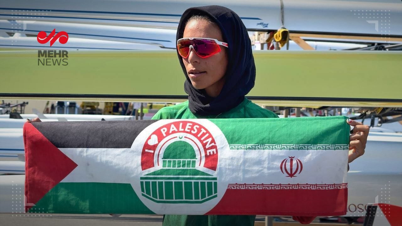 Iranian rower declares her support for Palestine in Paris