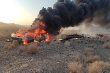 خودروی سوخت‌بر در جاده بندرخمیر جان ۲ نفر را گرفت