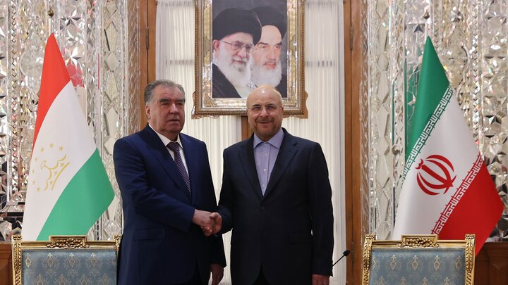 Iran's parl. speaker holds meeting with Tajik president