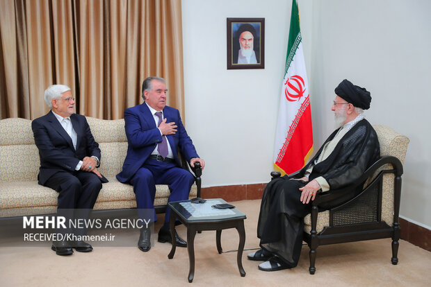 دیدار رئیسجمهور تاجیکستان با رهبر معظم انقلاب اسلامی