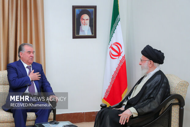 دیدار رئیسجمهور تاجیکستان با رهبر معظم انقلاب اسلامی