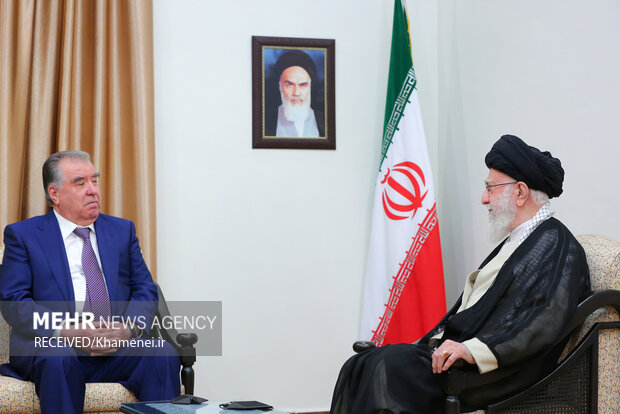 دیدار رئیسجمهور تاجیکستان با رهبر معظم انقلاب اسلامی