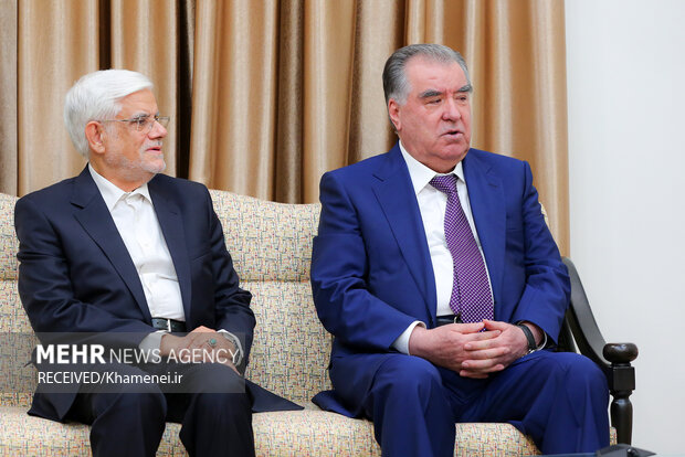 دیدار رئیسجمهور تاجیکستان با رهبر معظم انقلاب اسلامی