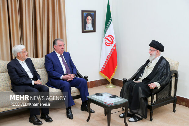 دیدار رئیسجمهور تاجیکستان با رهبر معظم انقلاب اسلامی