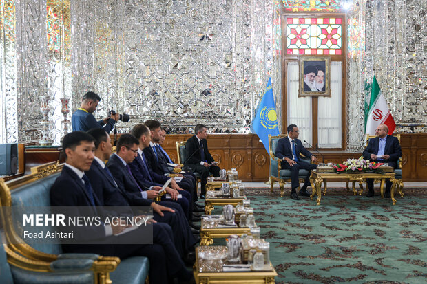 دیدار «مولن آشیمبایف» رئیس سنای پارلمان قزاقستان با «محمدباقر قالیباف» رئیس مجلس شورای اسلامی