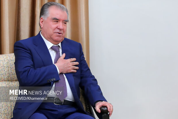 دیدار رئیسجمهور تاجیکستان با رهبر معظم انقلاب اسلامی