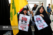 اجتماع مردمی محکومیت ترور شهید اسماعیل هنیه در حرم رضوی