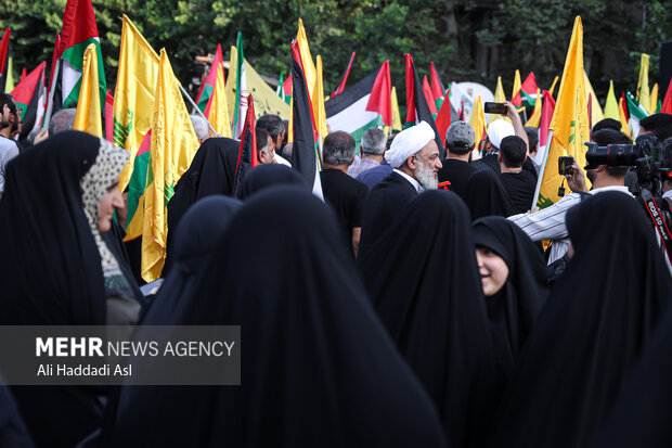 تجمع مردم تهران در محکومیت ترور شهید اسماعیل هنیه