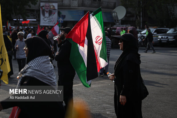 تجمع مردم تهران در محکومیت ترور شهید اسماعیل هنیه